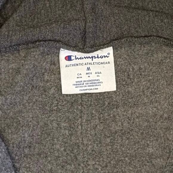 Ohio State Buckeyes Zip Up Hoodie Men's M Gray Red White Champion Sweatshirt - Picture 5 of 10